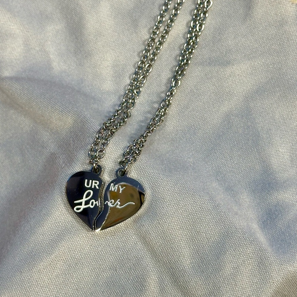 Taylor Swift Lover BFF Silver Necklace (Fanmade)